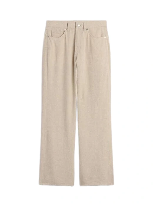 Light Beige Wide-Leg Pants