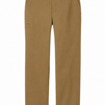 Khaki Straight Fit Mid Rise Pants